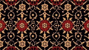 复古花卉几何无缝图案