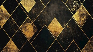 黑金菱形几何纹理背景图