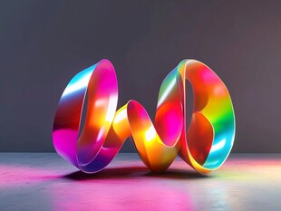 绚丽多彩的立体螺旋彩带