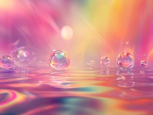 梦幻炫彩水滴光影画面