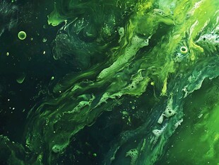 梦幻绿色流体艺术纹理
