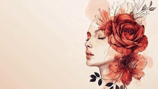 梦幻花卉女子唯美头像