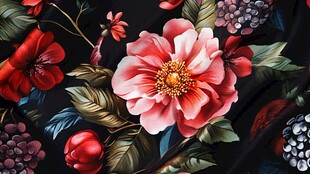 花卉印花布料图案展示