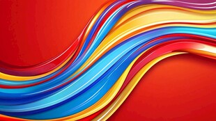 彩色波浪线条背景图案