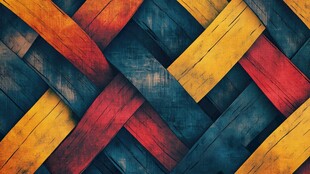 彩色编织木纹图案纹理