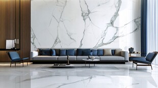 现代简约大理石客厅空间