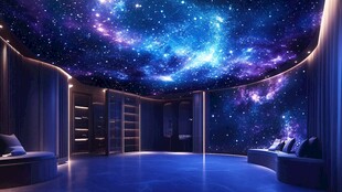 梦幻星空主题室内空间