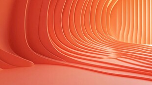 橙色曲线构成的梦幻空间