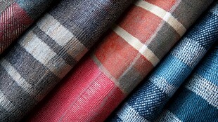 多彩格子布料纹理展示