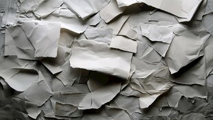 皱巴巴的纸张特写