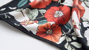 花卉图案时尚真丝围巾