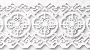 中式白色雕花装饰图案