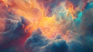 梦幻绚烂的天际云彩景观