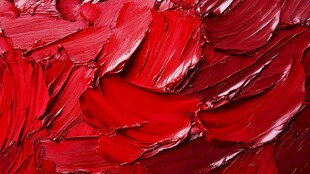 浓郁红色唇膏纹理特写