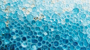 梦幻蓝泡泡纹理特写