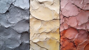 三色纹理独特的墙面效果