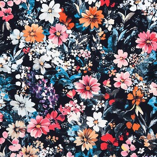 缤纷花卉图案 多彩艺术风