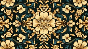 复古奢华花卉图案纹理