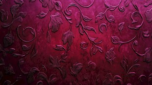 紫红色花卉浮雕纹理背景