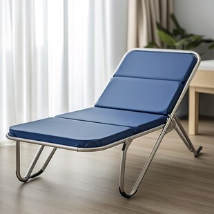 蓝色折叠躺椅 舒适家居好物