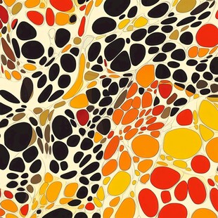 多彩不规则斑点抽象图案