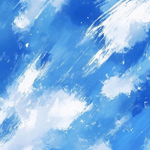 蓝色水彩笔触抽象背景图
