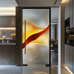 现代简约风艺术玻璃隔断