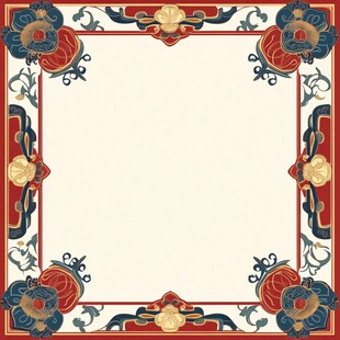 中式传统花纹边框图案