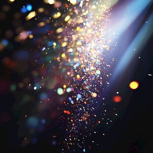 梦幻炫彩粒子光束效果
