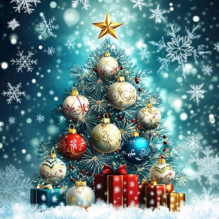 梦幻圣诞树与精美节日礼物