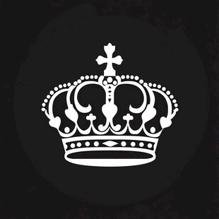 简约白色皇冠图案设计