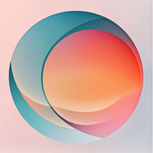 渐变圆环抽象艺术图案