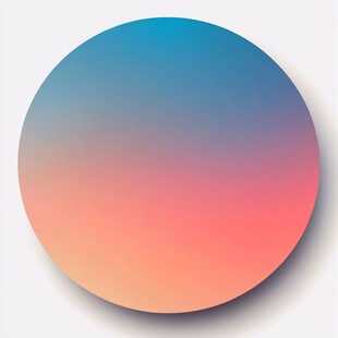 渐变彩色圆形图案元素