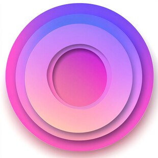 梦幻渐变彩色圆环图案