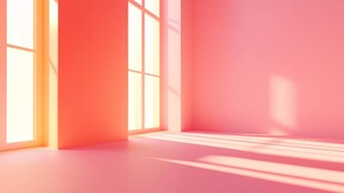 粉色温馨室内阳光洒落空间