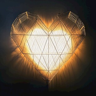 心形发光铁艺装饰艺术品