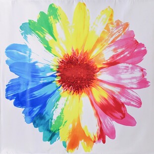 五彩斑斓手绘大花朵图案