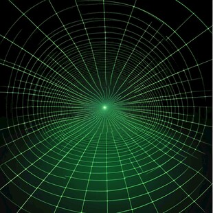 绿色科技感辐射状线条背景
