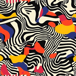 抽象动感几何线条图案