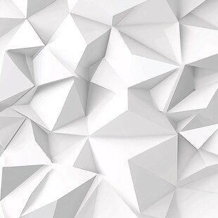白色多边形立体几何背景图