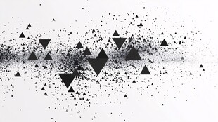 黑白三角粒子抽象背景图