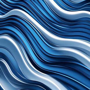蓝色波浪抽象3D纹理背景