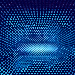 蓝色点状放射科技背景图
