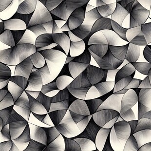 黑白几何抽象无缝图案