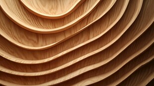 木质纹理的优美曲线造型