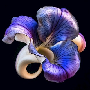 梦幻紫色奇异花朵艺术造型