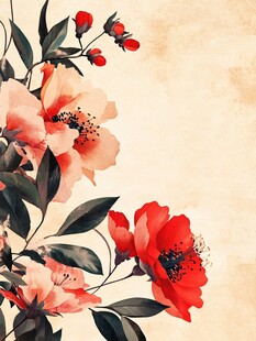 复古风花卉插画