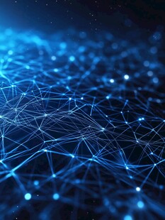 蓝色科技感网络连接背景