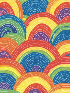 彩虹波浪图案背景纹理