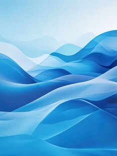 蓝色渐变流动波纹背景图